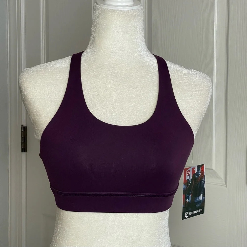 Nwt Born Primitive Max Effort Sports Bra Purple Size Xs — image 4 of 8